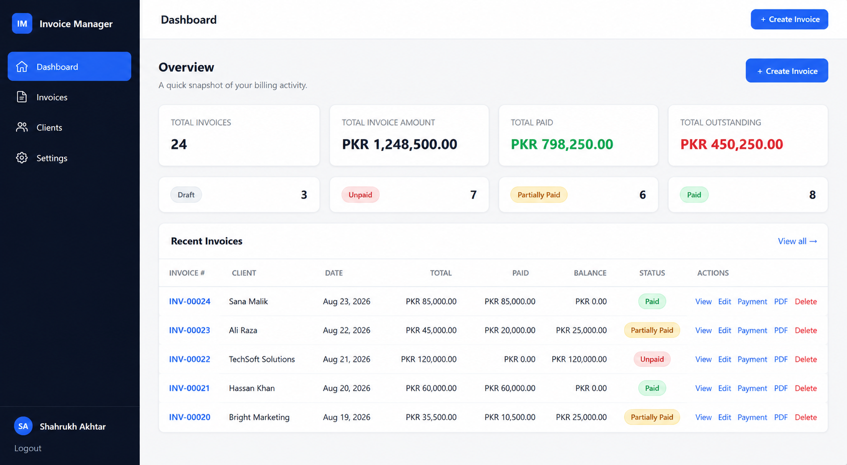 Invoice Manager screenshot 1